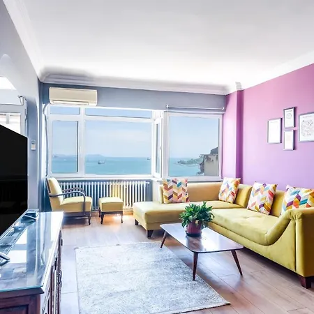 Magnificent Sea View Flat 5 Min To Istiklal Square Апартаменты