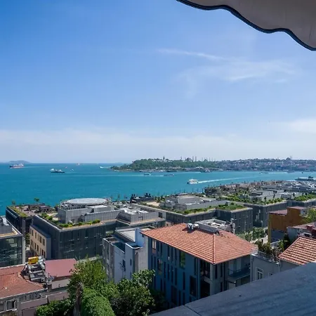 Magnificent Sea View Flat 5 Min To Istiklal Square Стамбул
